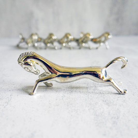 Vintage Chopstick Holders / Cutlery Rests | Race Horses | Set of 6