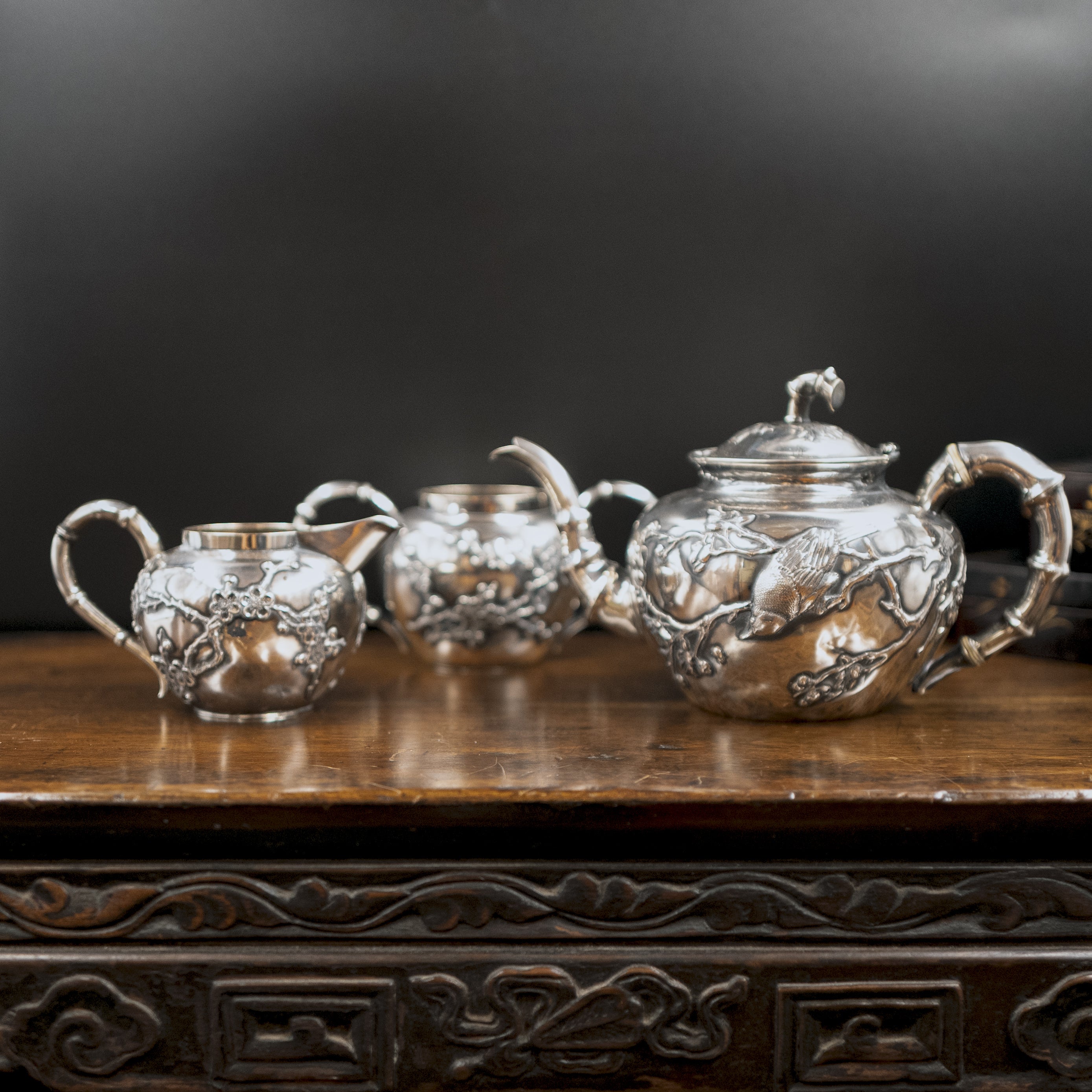 Vintage silver tea 2024 set